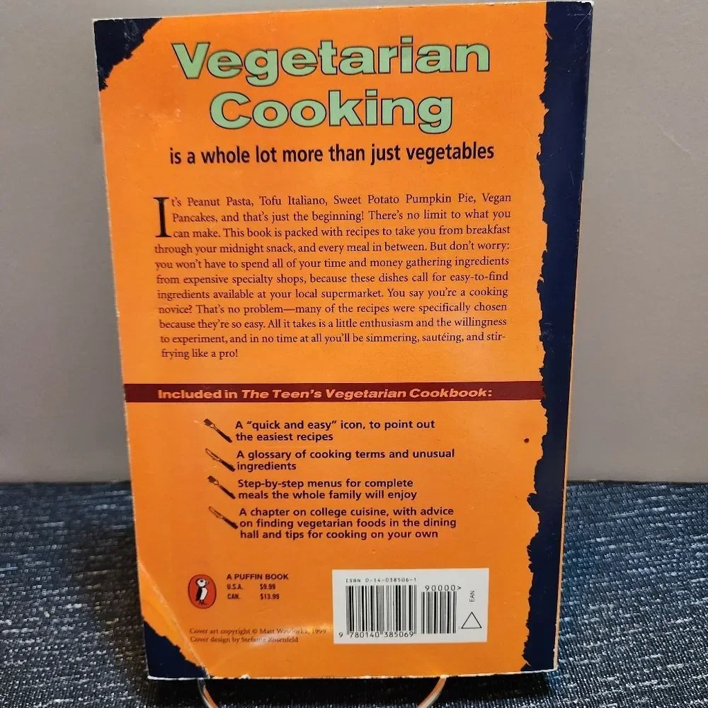 🔥 The Teen's Vegetarian Cookbook by Judy Krizmanic 1999 Paperback